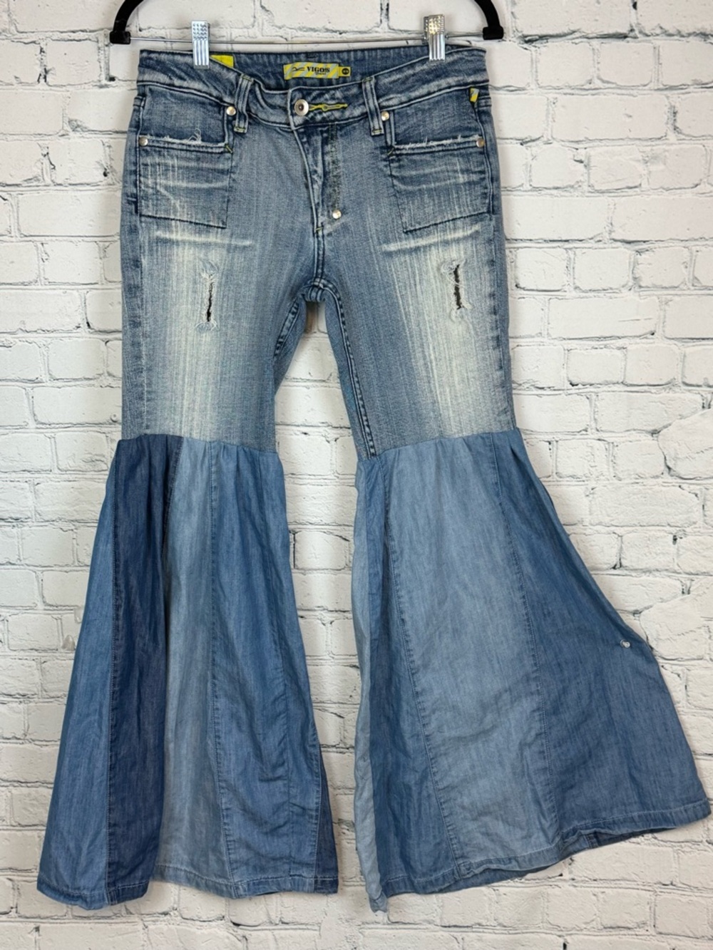 One Of a Kind Upcycled Vigoss Bell Bottoms Jeans